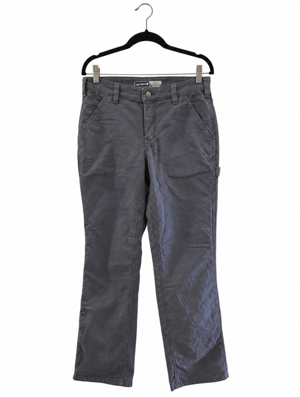 Carhartt Womens Fleece Lined Gray Work Pants Size 8